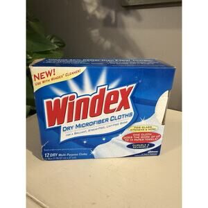 Windex Clean & Shine Dry Microfiber 12 Cloths Discontinued Reusable Streak Free
